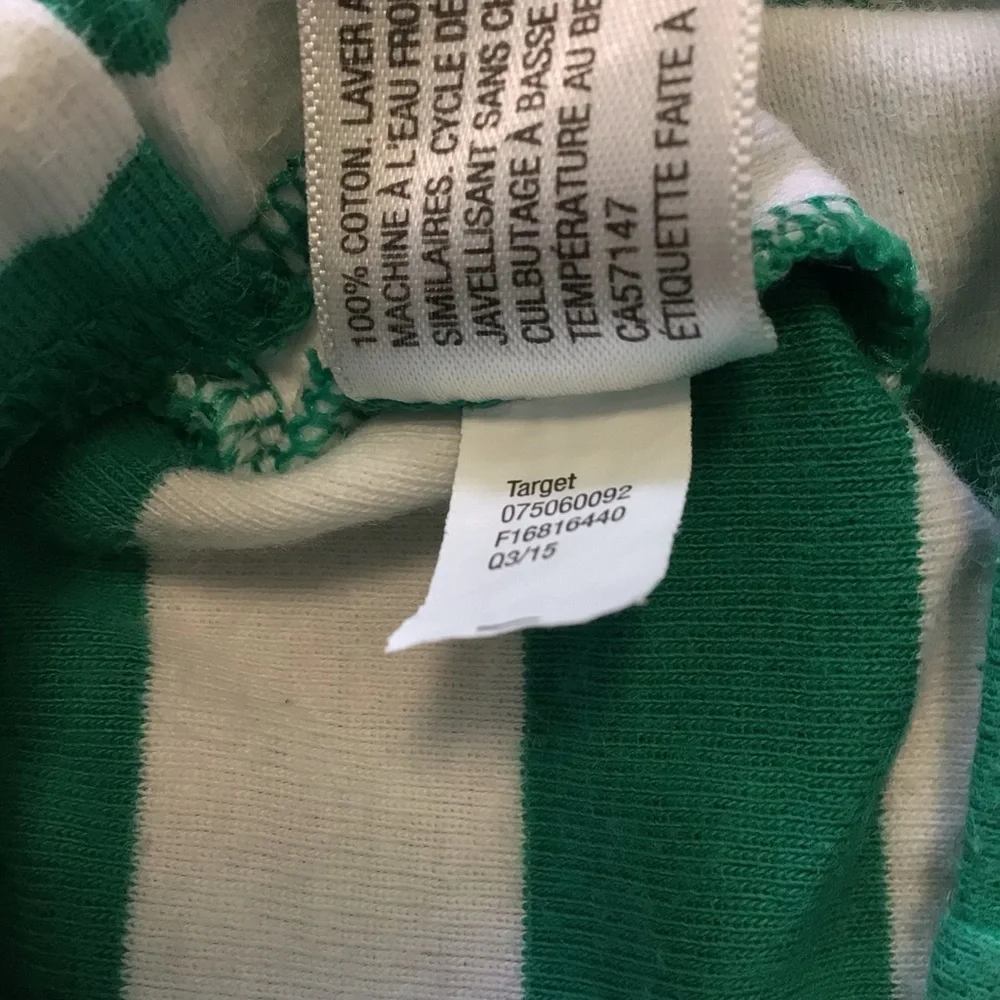 Target Green and White Pajama Bottoms Size 6